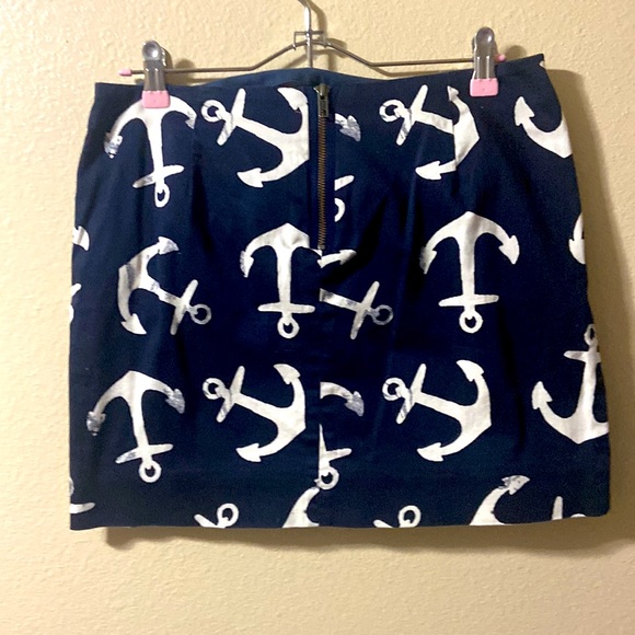 Jcrew size 6 small nautical Blue and white skirt - Picture 2 of 3